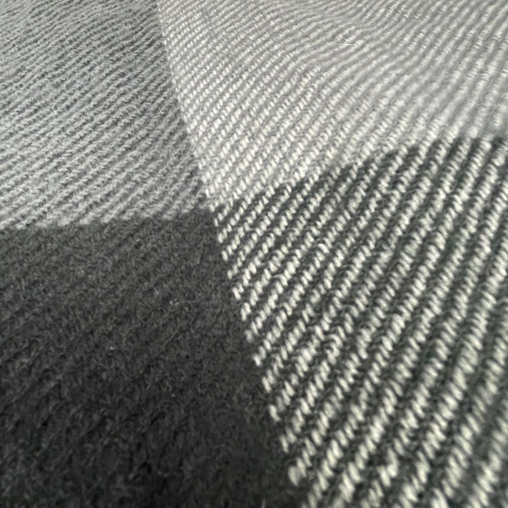 WOOLRICH black gray white buffalo check reversible blanket wrap poncho, one size - Picture 4 of 11